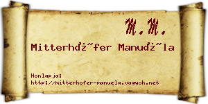 Mitterhöfer Manuéla névjegykártya